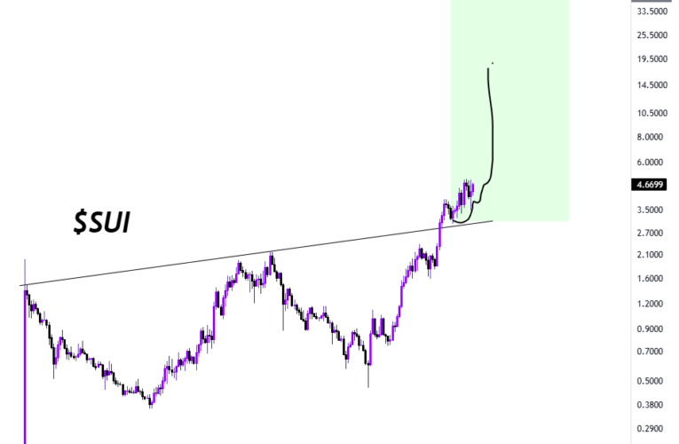 Může SUI dosáhnout 40 USDT a ADA 6 USDT?